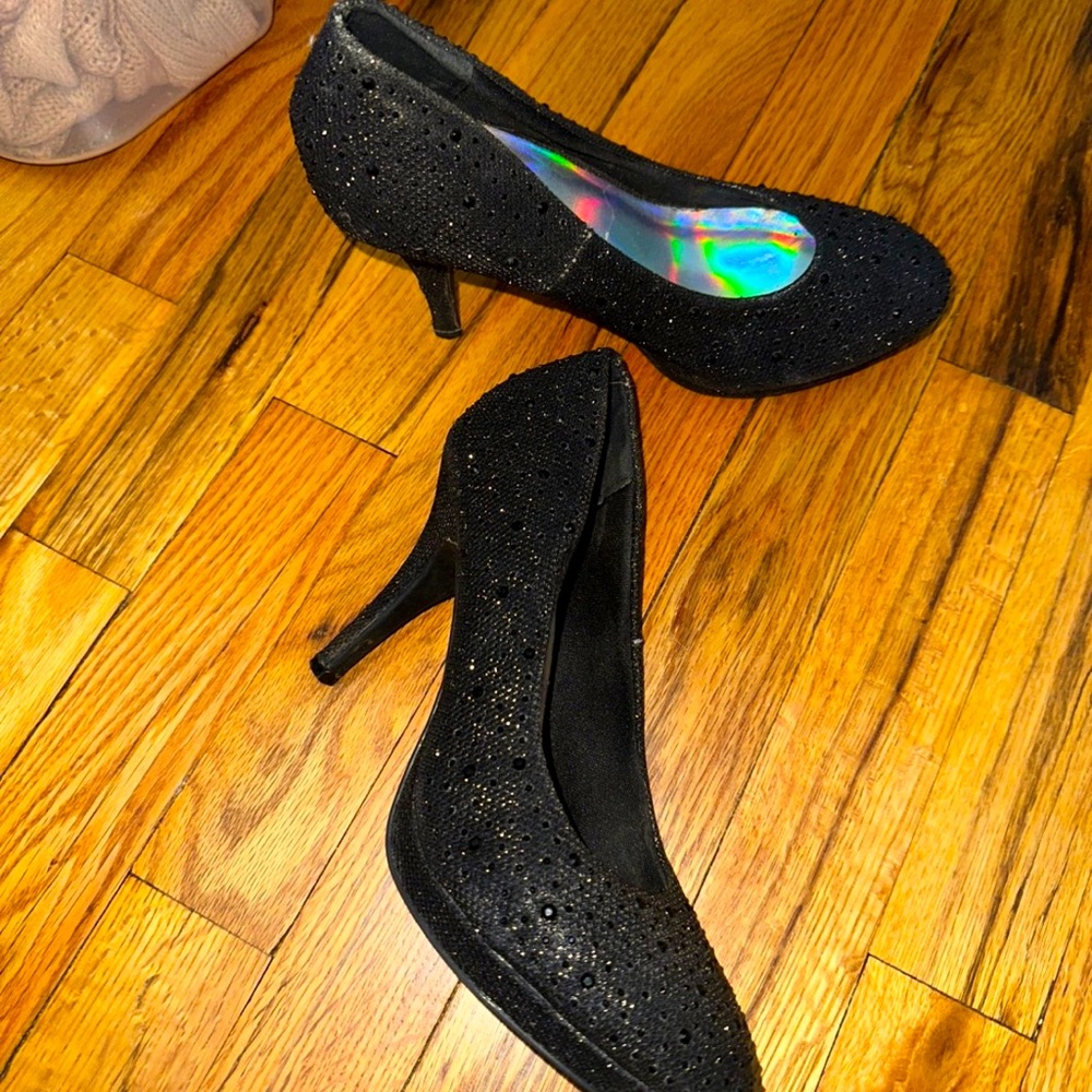 Black Sparkly Heels